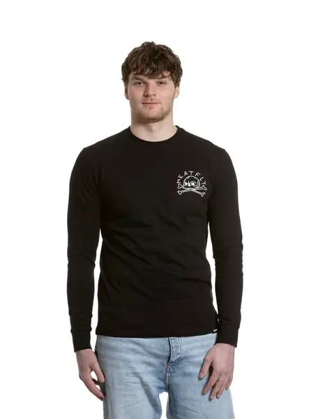 Meatfly pánské tričko s dlouhým rukávem Judgement 30 Black | Černá | Velikost XXXL | 100% bavlna