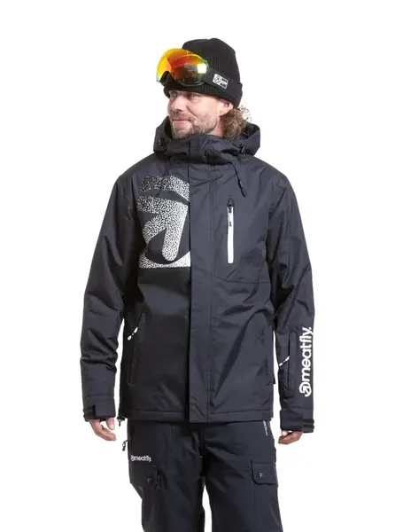 Meatfly pánská SNB & SKI bunda Shader Black | Černá | Velikost S