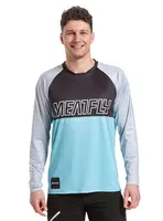 Meatfly pánský bike dres Liam Mint/Light Grey | Modrá | Velikost L