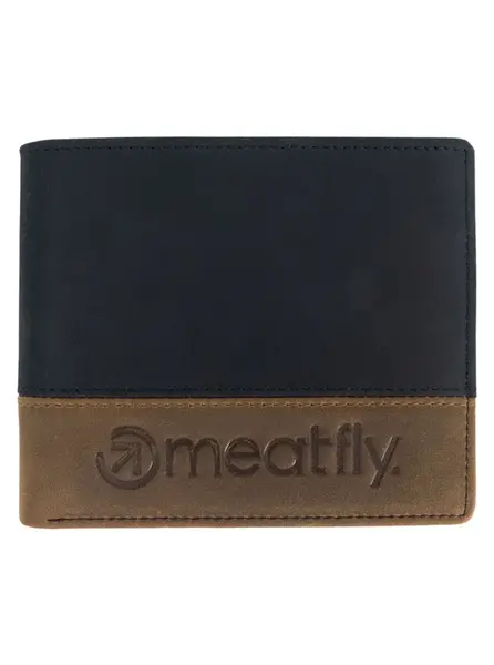 Meatfly kožená peněženka Eddie Premium Black/Oak | Černá | Velikost One Size