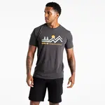 Pánské bavlněné tričko dare2b movement iii tmavě šedá xxl