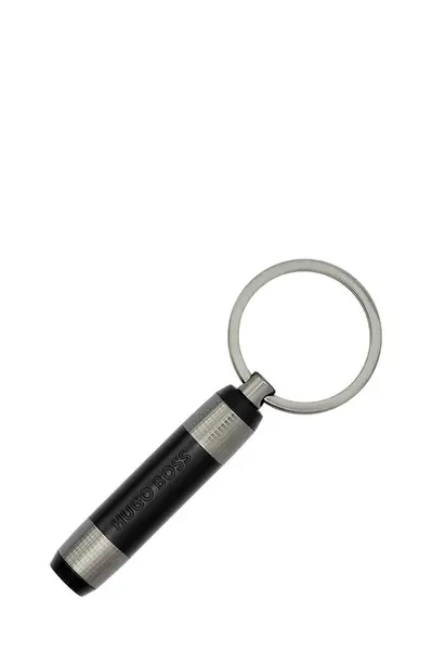 Přívěsek na klíče BOSS Rive Gun šedá barva
