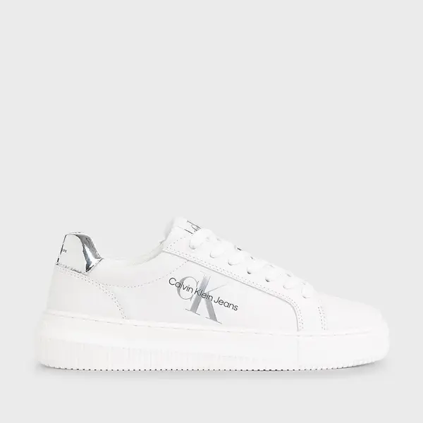 Biele dámske kožené tenisky Calvin Klein Jeans