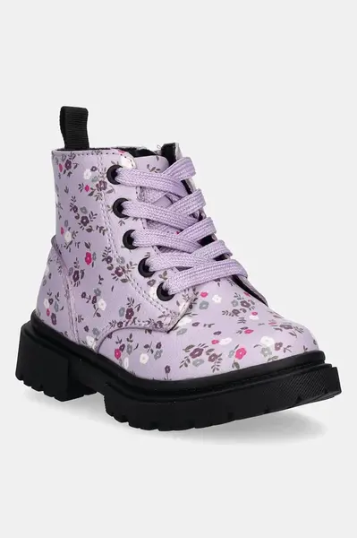 Dětské workery United Colors of Benetton fialová barva, 83GPGD01E