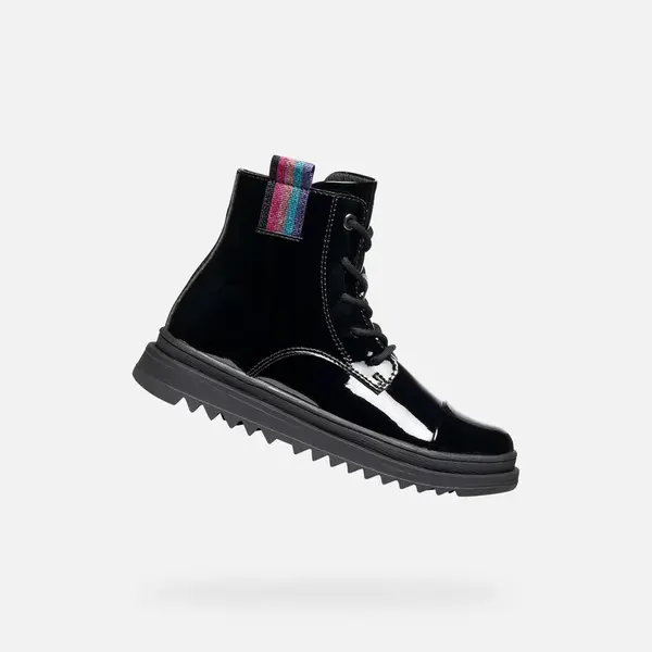 Černá dívčí kotníková obuv Geox Gillyja - Holky