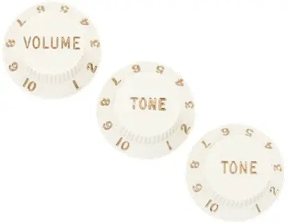 Fender Stratocaster Knobs, Parchment