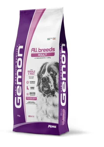 Gemon Dog Adult All Breed suché krmivo pre psov - bravčové, ryža 15 kg