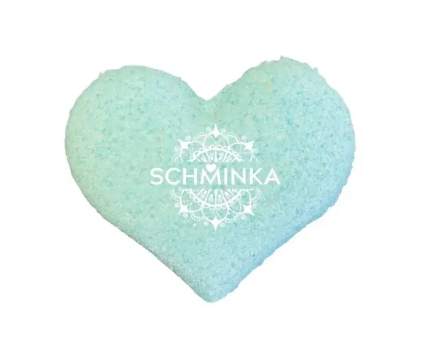 Schminka Šumivé máslové srdíčko do koupele Černý hrozen & Kiwi 45 g