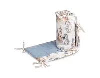 SENSILLO Mantinel do postýlky, mušelín, bavlna - Dráček, modrý, jeans