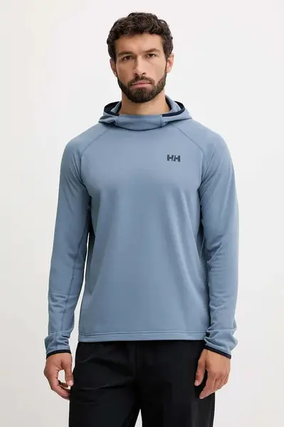 Sportovní mikina Helly Hansen Versalite Fleece černá barva, s kapucí, hladká, 49551