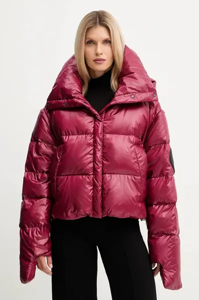 Péřová bunda MMC STUDIO PL dámská, béžová barva, zimní, RAFO