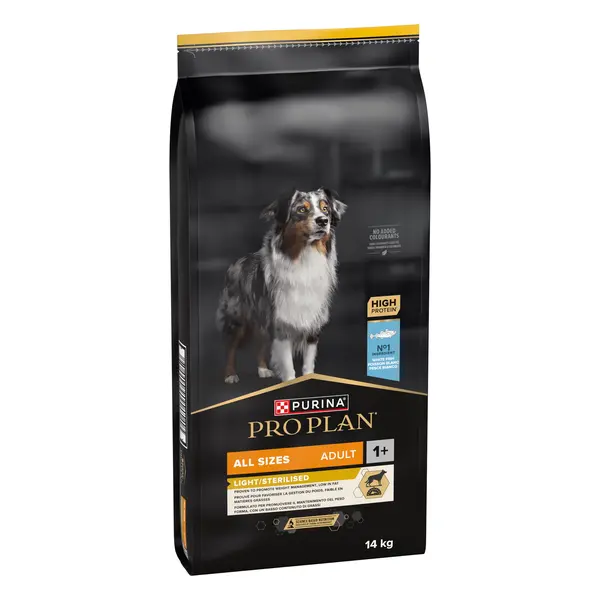 Purina Pro Plan All Sizes Adult Light/Sterilised - suché krmivo pre psov s kuracím mäsom 3 kg