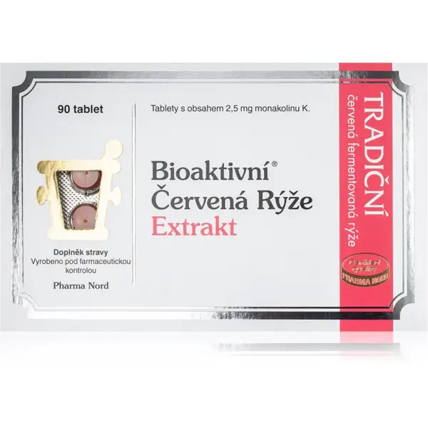 Pharma Nord Bioaktivní Červená rýže Extrakt tablety na udržanie normálnej hladiny cholesterolu 90 tbl