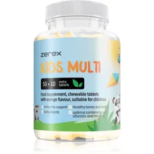 Zerex Kids Multi žuvacie tablety na podporu imunitného systému pre deti 60 tbl