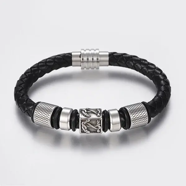 Braided Leather Cord Bracelets