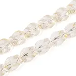 Baking Paint Transparent Glass Beads Strands