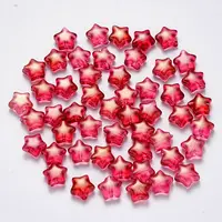 Spray Painted Glass Beads