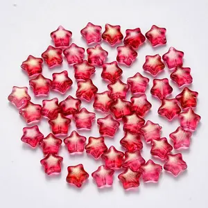 Spray Painted Glass Beads