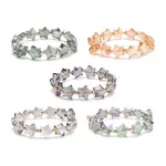 Glass Star Beaded Stretch Bracelet for Women