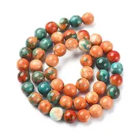 Synthetic Ocean White Jade Round Beads Strands