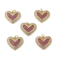 Brass Micro Pave Cubic Zirconia Pendants
