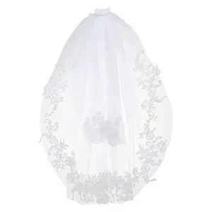 Nylon Mesh Bridal Veils with Hair Comb