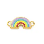304 Stainless Steel Enamel Rainbow Connector Charms