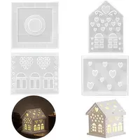 Christmas Heart House DIY Candle Silicone Molds