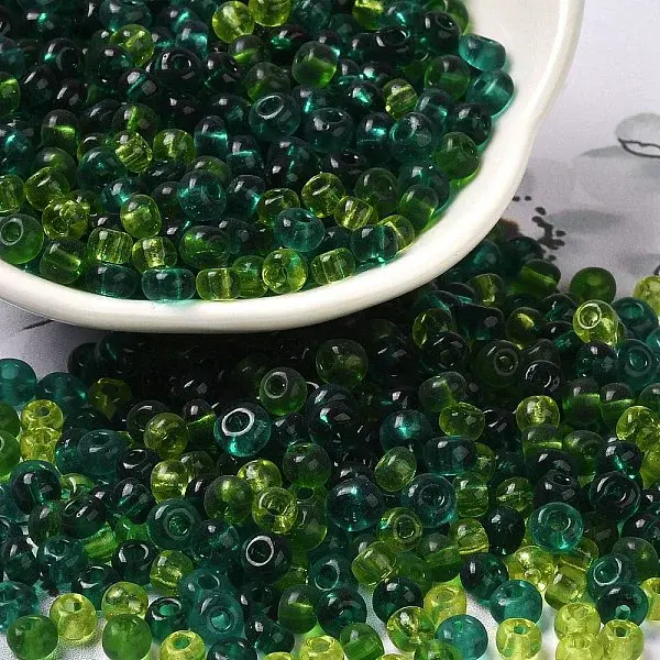 Transparent Colours 6/0 Glass Round Seed Beads