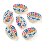 Printed Natural Shell Beads