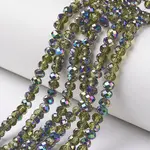 Electroplate Transparent Glass Beads Strands