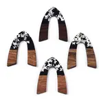 Opaque Resin & Walnut Wood Pendants