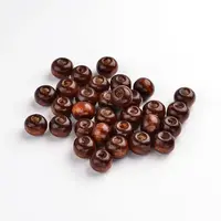 Dyed Natural Wood Beads