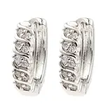 Brass Cubic Zirconia Hoop Earrings