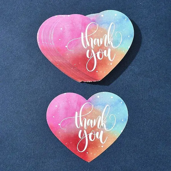 Coated Paper Thank You Greeting Card