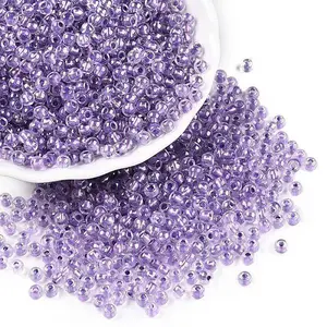 6/0 Transparent Inside Colours Glass Seed Round Beads