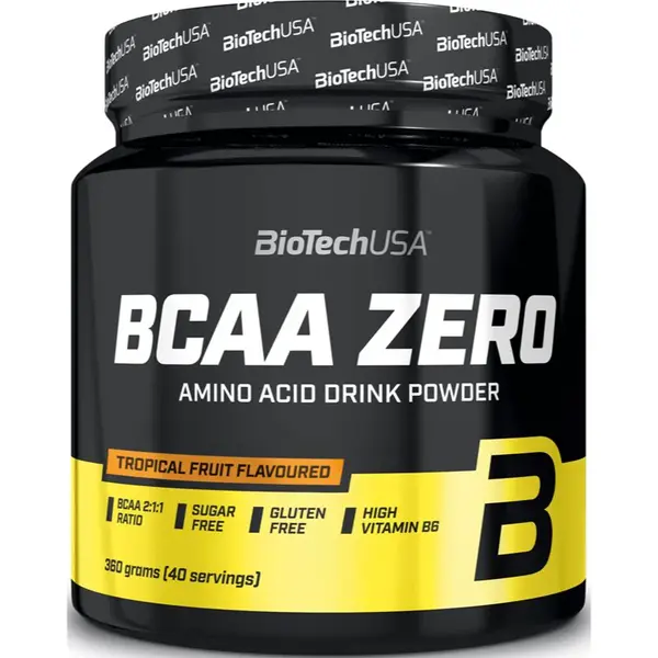 BioTechUSA BCAA Zero prášek s aminokyselinami příchuť Tropical Fruit 360 g