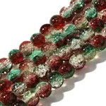 Christmas Theme Crackle Glass Beads Strands