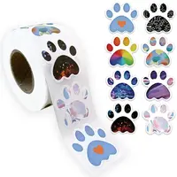 500Pcs Dog Paw Stickers