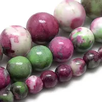 Synthetic Ocean White Jade Beads Strands