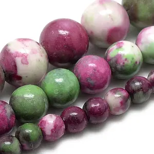 Synthetic Ocean White Jade Beads Strands