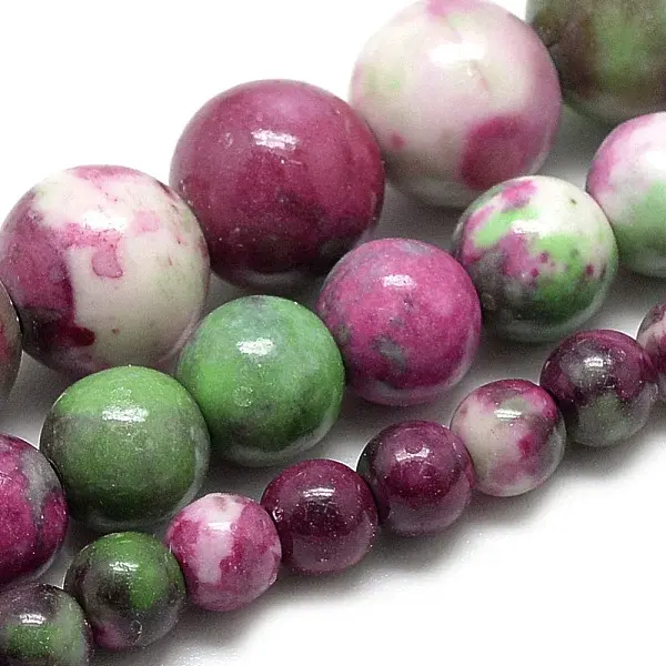 Synthetic Ocean White Jade Beads Strands