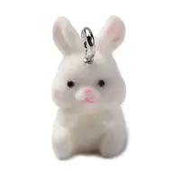 Flocky Resin Pendants