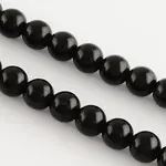Natural Black Onyx Round Bead Strands
