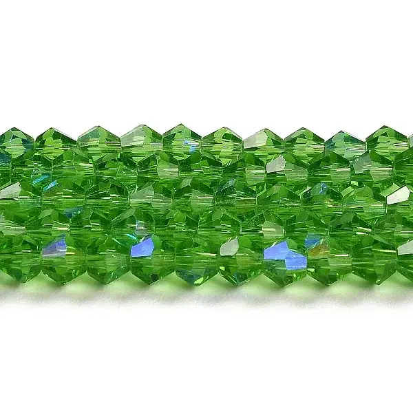 Transparent Electroplate Glass Beads Strands
