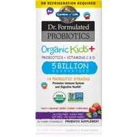 Garden of Life Dr. Formulated Organic Kids + Probiotics + Vitamin C & D žuvacie mäkké tobolky na podporu imunity a trávenia príchuť Berry Cherry 30 tb