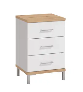 Nočný stolík auri - dub artisan/biela