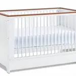 Detská postieľka 70x130 riley - biela/borovica antik