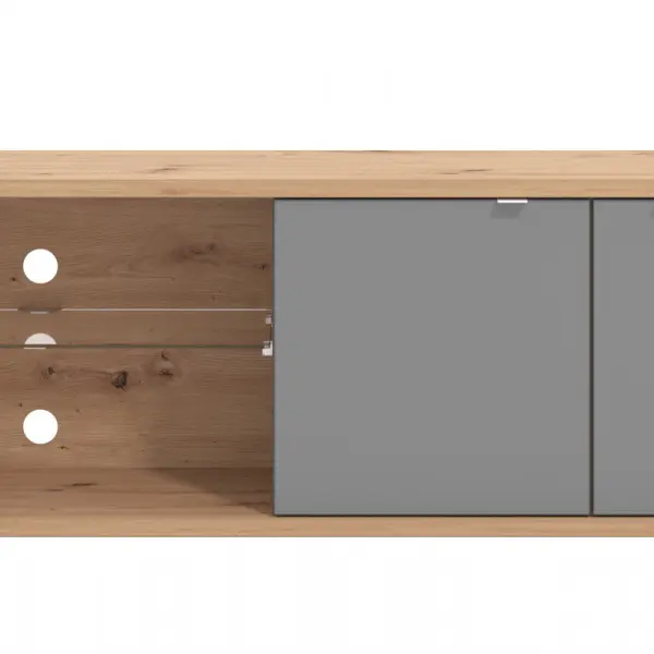 Tv stolík 160 abuela - dub artisan/šedá