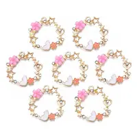 Rack Plating Alloy Enamel Pendants